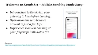 Kotak 811 – Mobile Banking Made Easy!