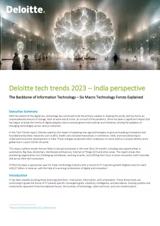 Deloitte tech trends 2023 – India perspective