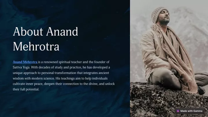 about anand mehrotra