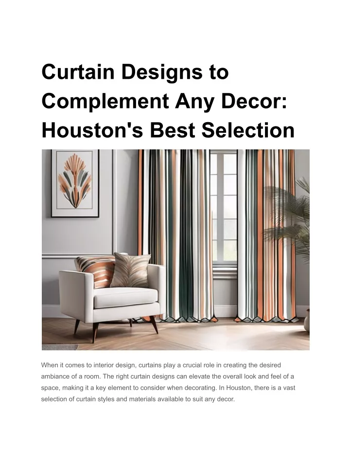 curtain designs to complement any decor houston