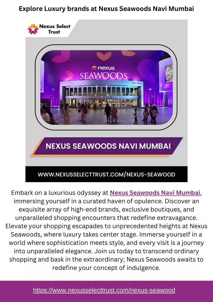 explore luxury brands at nexus seawoods navi