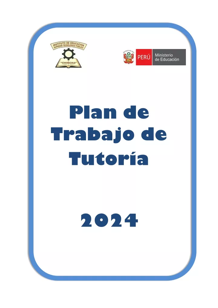 plan de trabajo de tutor a