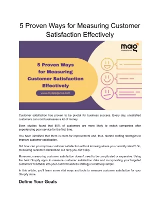 5 Must -Have Shopify Apps for Measuring Customer Satisfaction