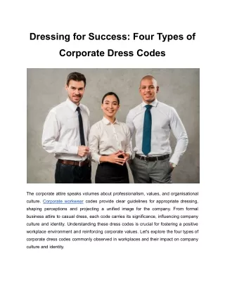 Dressing for Success_ Four Types of Corporate Dress Codes