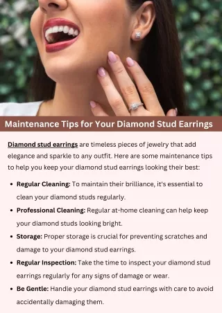 Maintenance Tips for Your Diamond Stud Earrings
