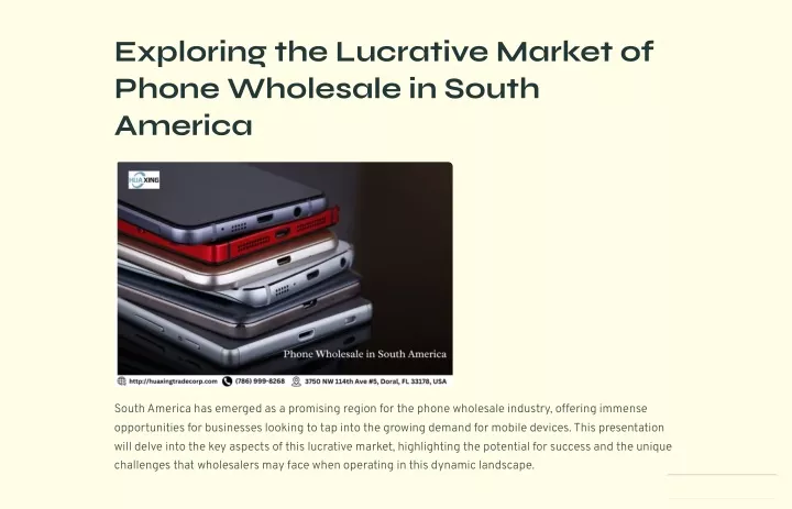 exploring the lucrative market of phone wholesale