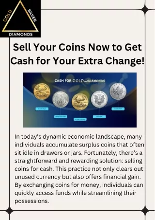 Sell Your Coins Now to Get Cash for Your Extra Change!