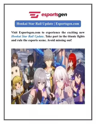 Honkai Star Rail Update  Esportsgen.com