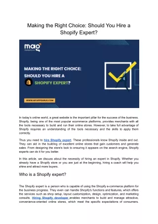 The Impact of Hiring a Shopify Expert on Your Business