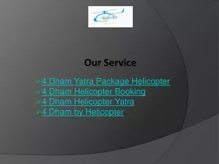 4 Dham Yatra Package Helicopter