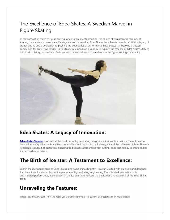 the excellence of edea skates a swedish marvel