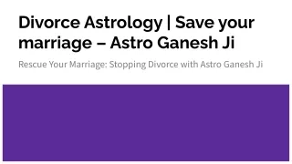 Divorce Astrology _ Save your marriage – Astro Ganesh Ji