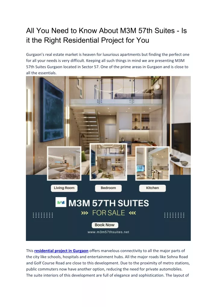 all you need to know about m3m 57th suites