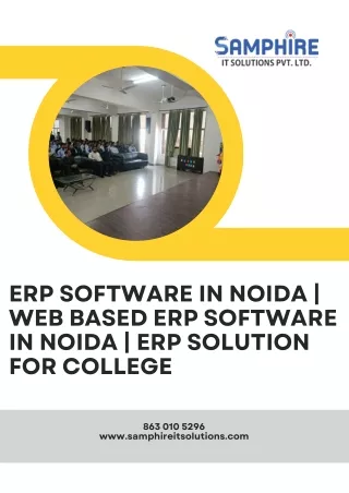 ERP Software in Noida  Web Based ERP Software in Noida  ERP Solution for College