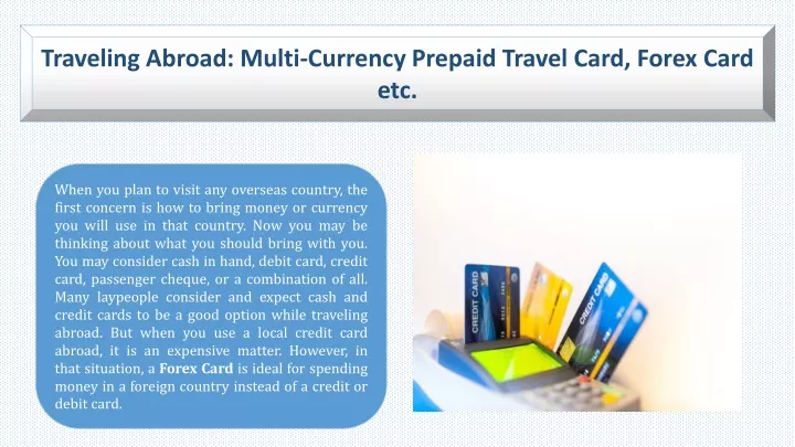 traveling abroad multi currency prepaid travel