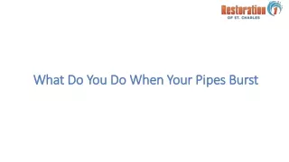 what do you do when your pipes burst
