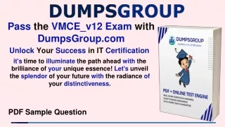 Save Big: Get 20% Discount on VMCE_v12 Dumps PDF at DumpsGroup.com