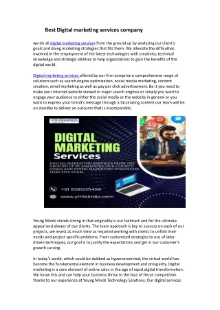 Best Digital marketing services company