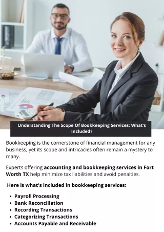 understanding the scope of bookkeeping services