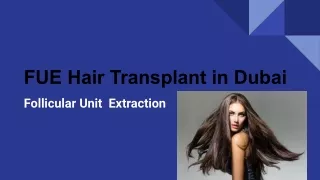 FUE Hair Transplant in Dubai