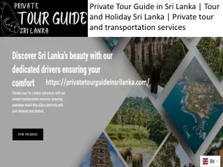 Private Tour Guide in Sri Lanka