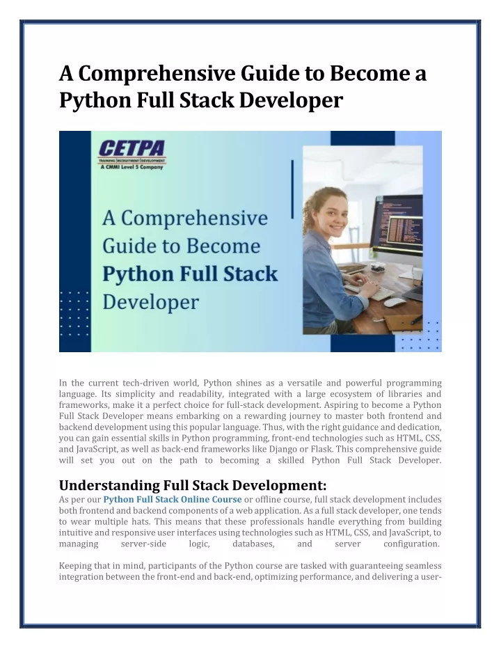 a comprehensive guide to become a python full