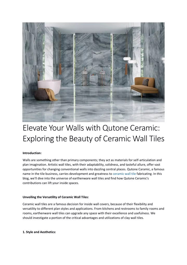 elevate your walls with qutone ceramic exploring