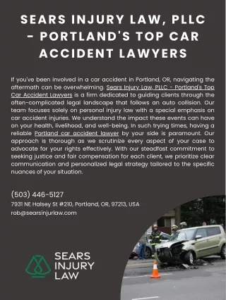 Sears Injury Law, PLLC - Portland's Top Car Accident Lawyers