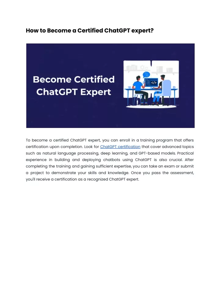 how to become a certified chatgpt expert