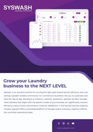 Syswash laundry software