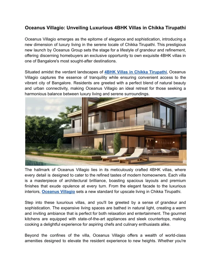 oceanus villagio unveiling luxurious 4bhk villas