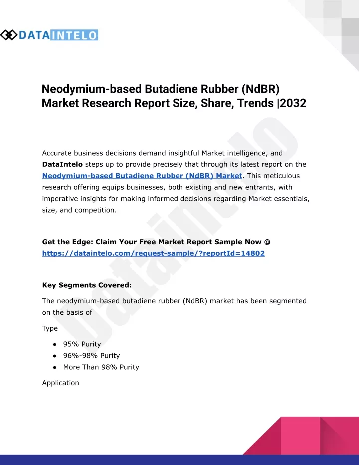 neodymium based butadiene rubber ndbr market