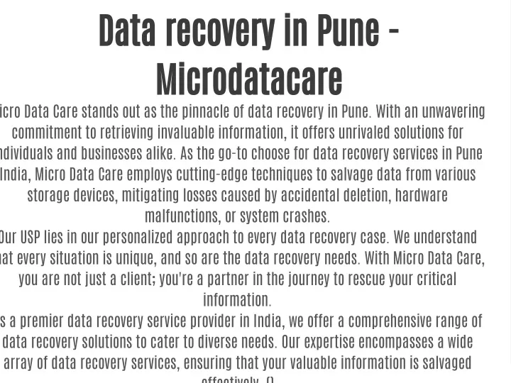 data recovery in pune microdatacare icro data