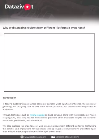 Why Web Scraping Reviews from Different Platforms is Important