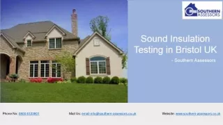 Sound Insulation Testing in Bristol UK | Southern Assessors