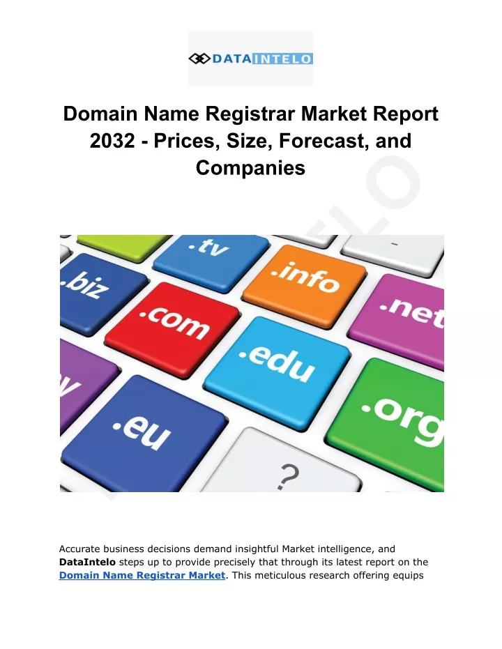 domain name registrar market report 2032 prices