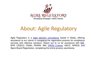 about agile regulatory