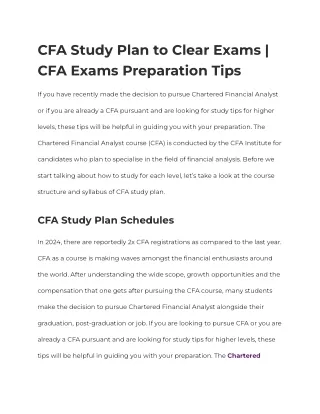 Easy CFA Study Plan_ Guide & Tips _ Zell Education