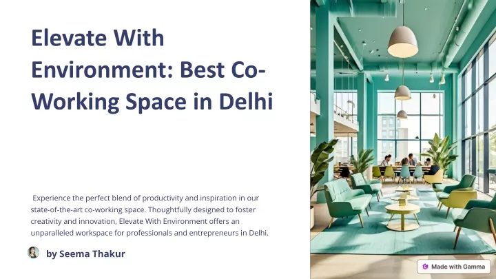 elevate with environment best co working space