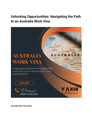 Unlocking Opportunities_ Navigating the Path to an Australia Work Visa