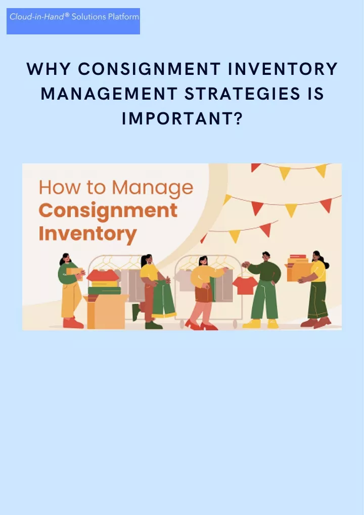 why consignment inventory management strategies
