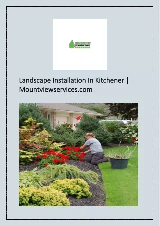 landscape installation in kitchener landscape