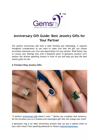 Top Jewelry Gift Guide for Your Partner