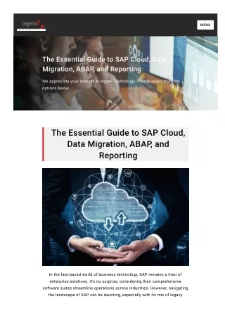 The Essential Guide to SAP Cloud, Data Migration, ABAP, and Reporting