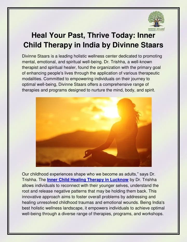 heal your past thrive today inner child therapy