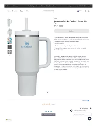 Stanley Quencher H2.O FlowState™ Tumbler 40oz Fog