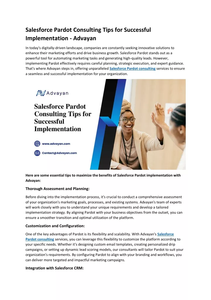 salesforce pardot consulting tips for successful