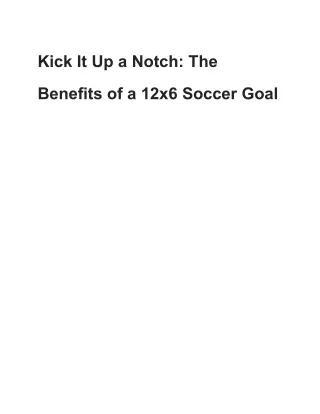 How to Choose the Right Net for Your 12x6 Soccer Goal?