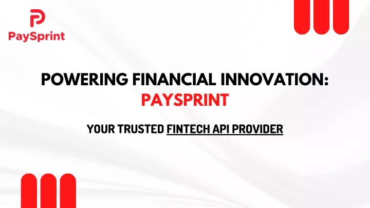 powering financial innovation paysprint