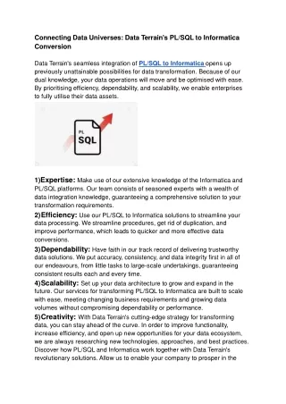 Connecting Data Universes_ Data Terrain's PL_SQL to Informatica Conversion (1)